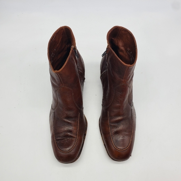 Vintage The Florsheim Shoes Men 11 D Essex Moc Toe Zipper Leather Ankle Boots - Picture 8 of 12